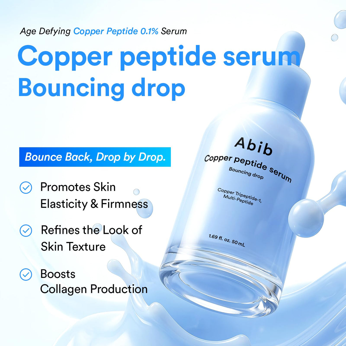 Abib close-up pipette texture highlighting lightweight absorbent serum benefit