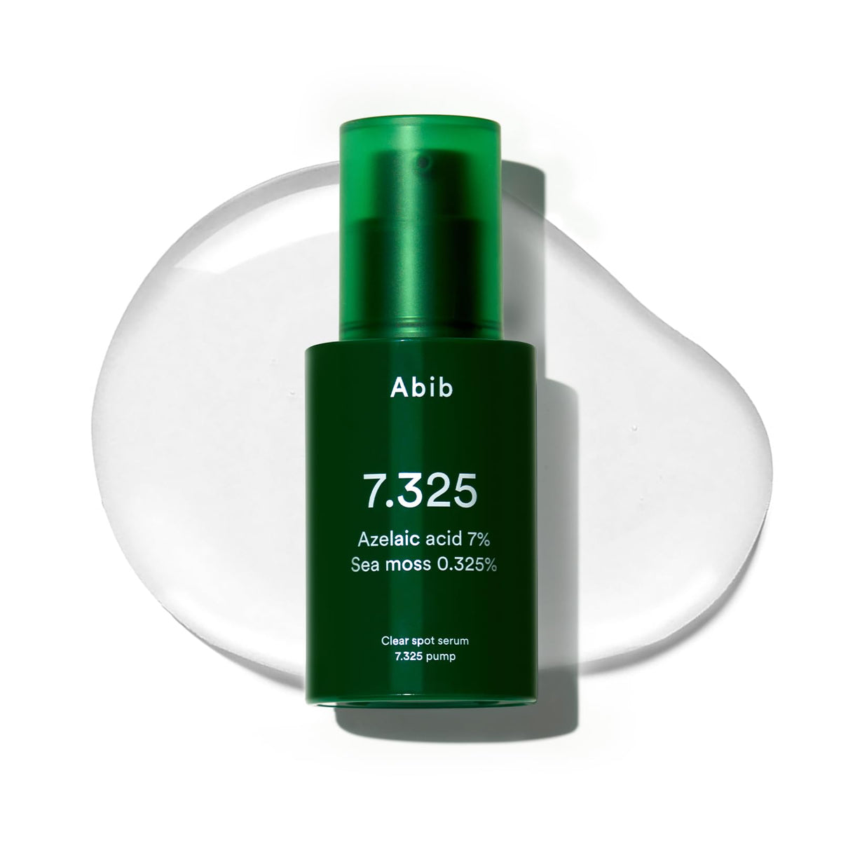 Abib front packaging view showing compact pump bottle and product name benefits
