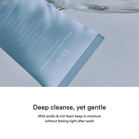 Abib foam texture on hand demonstrating airy lather and softness