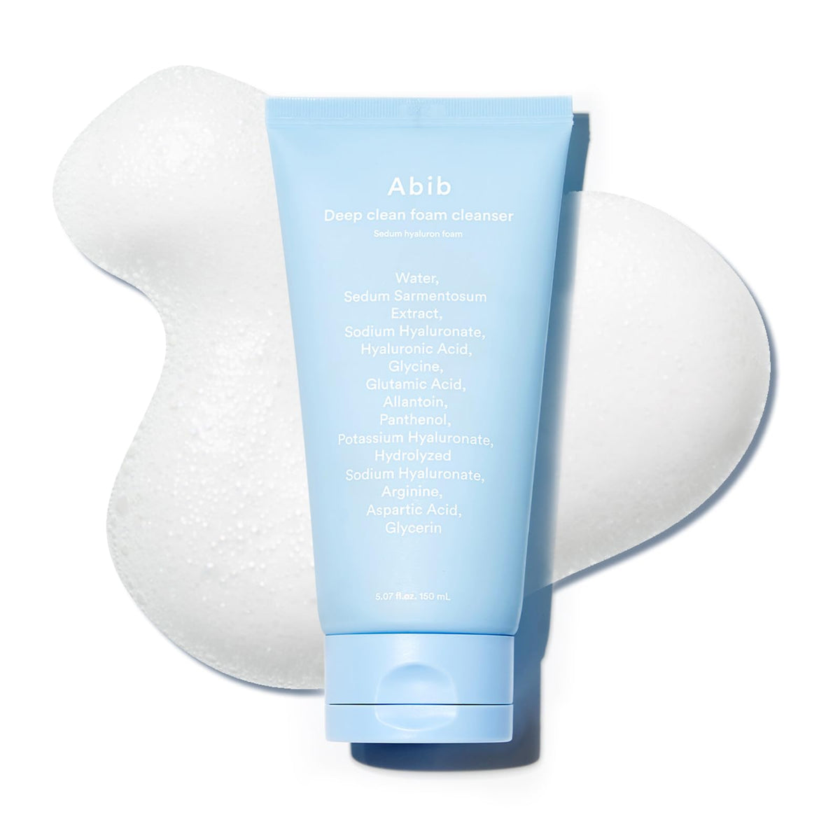 Abib cleanser front packaging showing label and bottle benefits