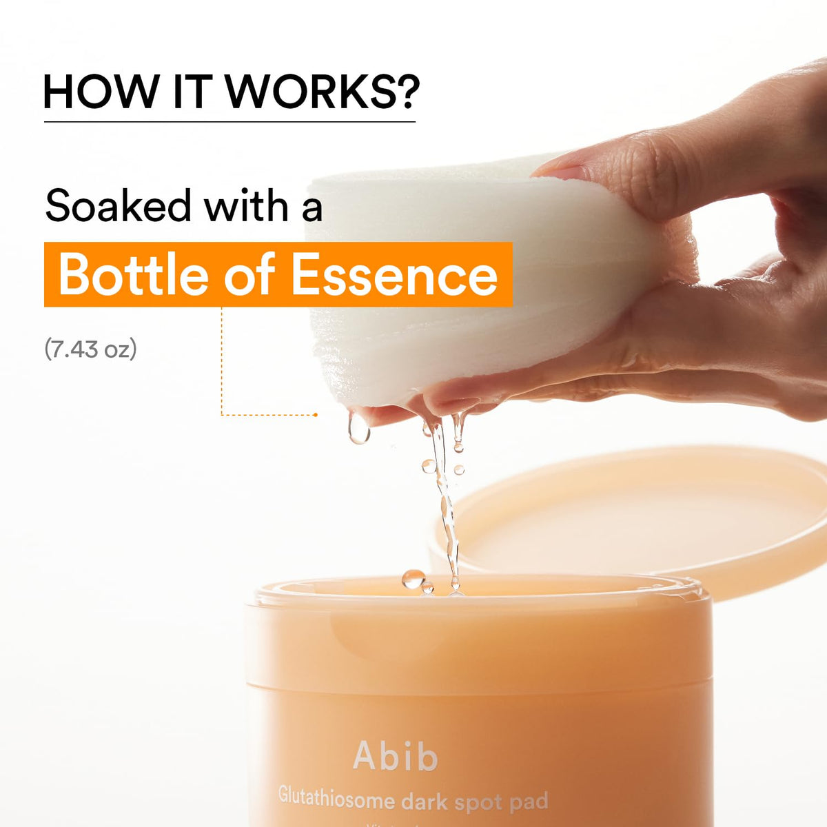 Abib close-up of dual-textured pad highlighting gentle exfoliation