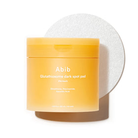 Abib front packaging showing pads and benefits for brightening