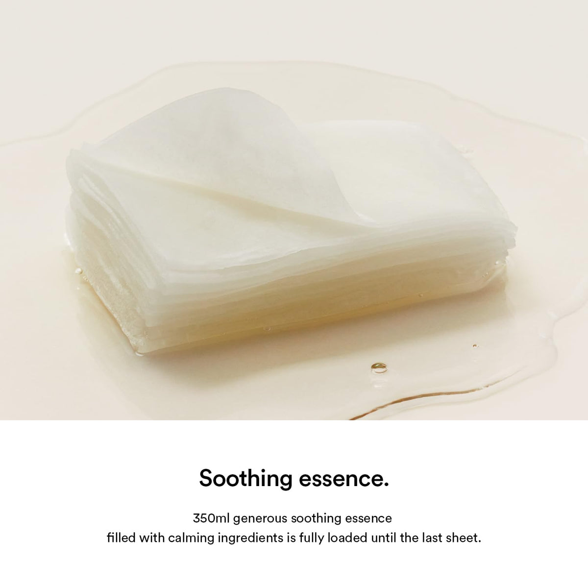 Mask applied on face demonstrating Abib calming fit and quick relief