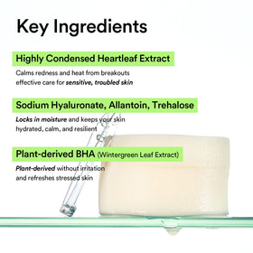 Hand applying Abib pad to cheek demonstrating quick soothing benefit