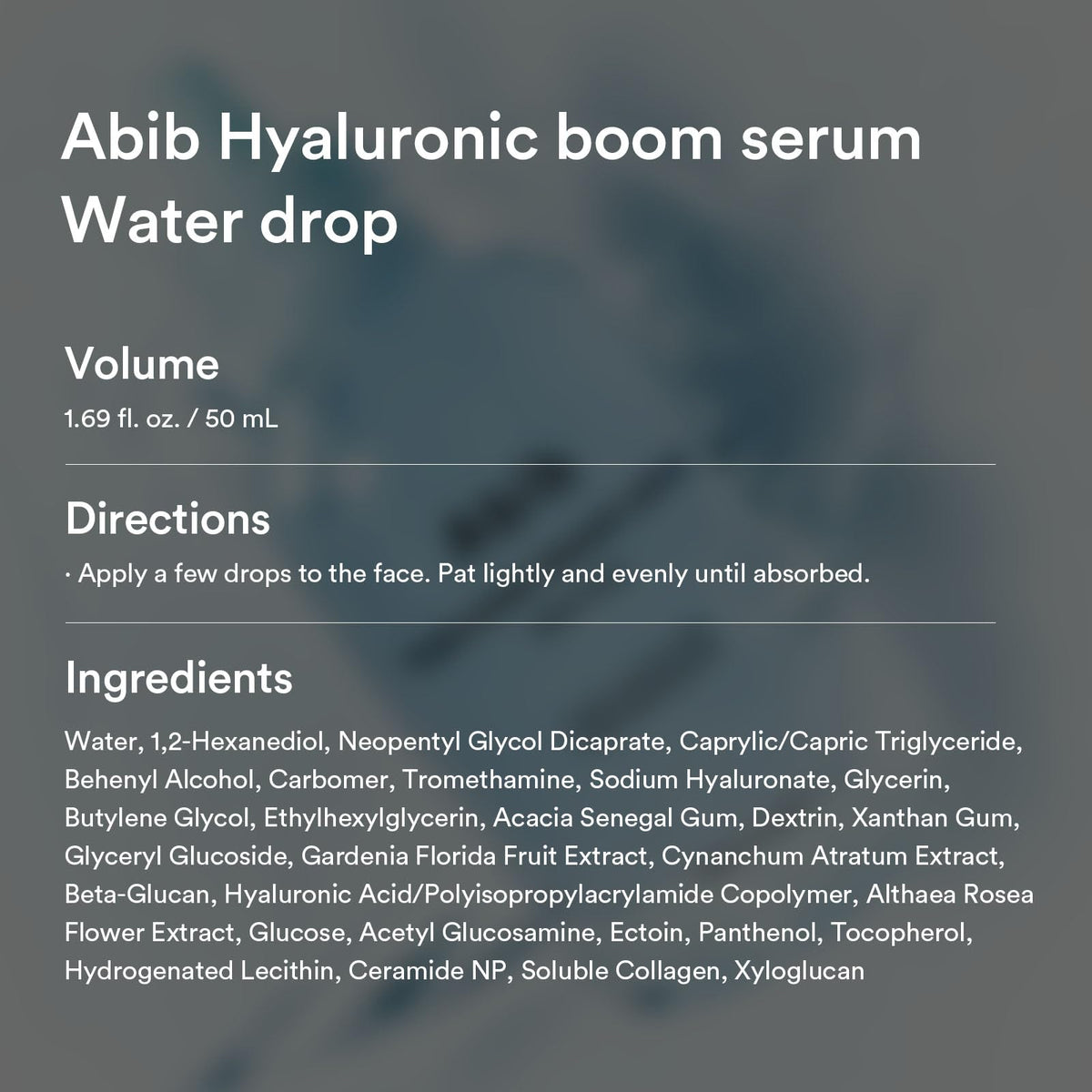 Abib serum paired with crème indicating enhanced hydration system