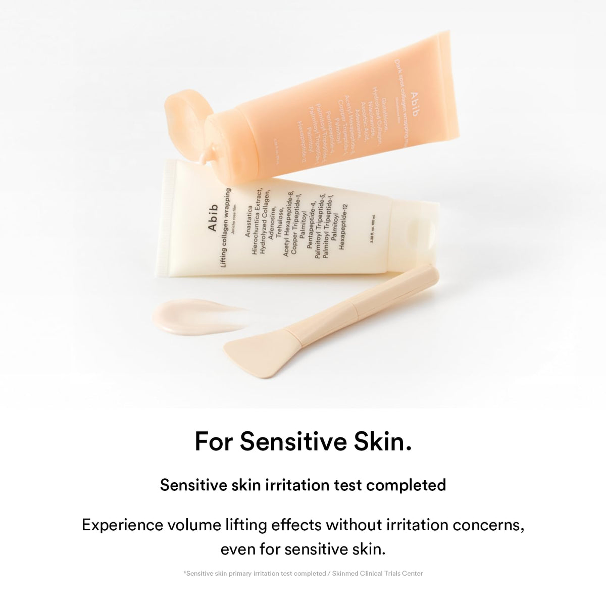 Abib ingredients label close-up highlighting glutathione and niacinamide