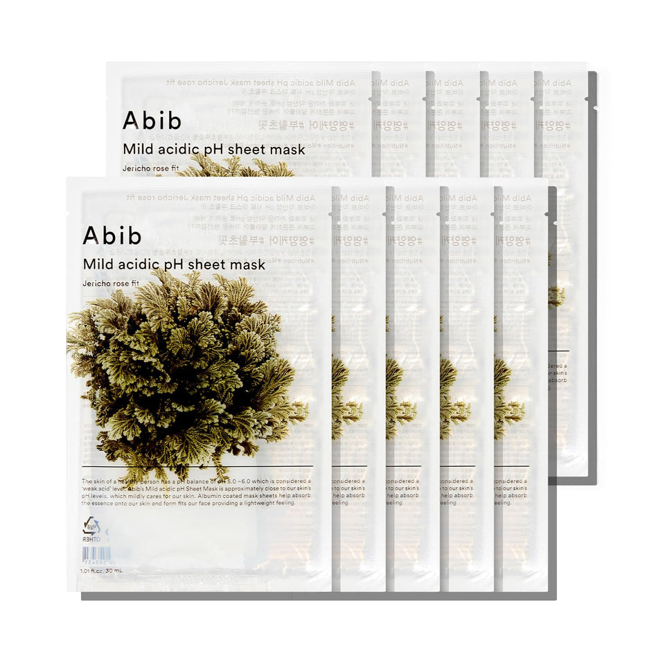 Abib front packaging showing 10-sheet box, soothing relief