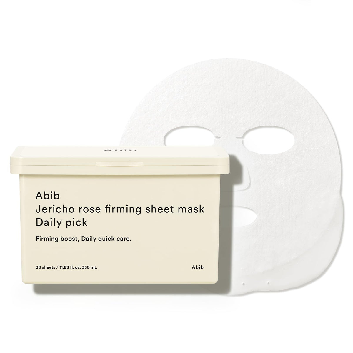 Abib front packaging showing the 30-sheet daily pick and hygienic lid