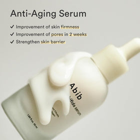 Abib close-up of serum texture highlighting lightweight semi-emulsion absorbency