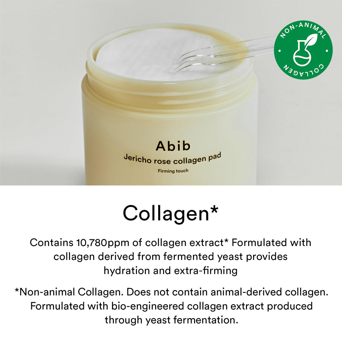 Abib close-up of dual-textured pad highlighting exfoliation and gentle finish