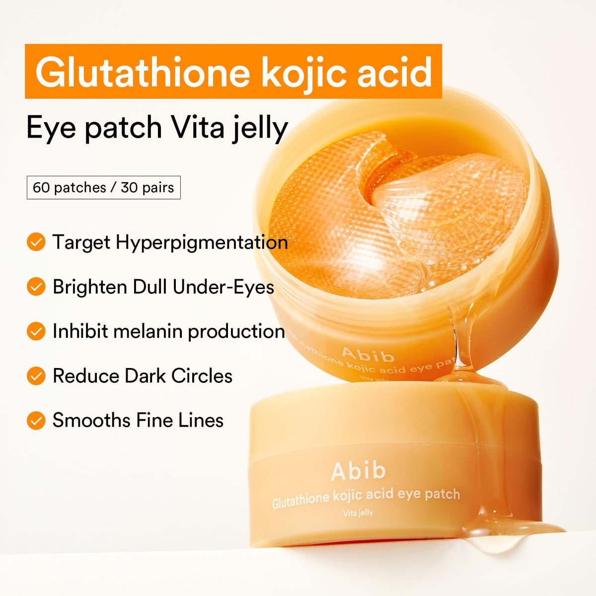 Abib patches applied under-eye demonstrating comfortable hands-free wear