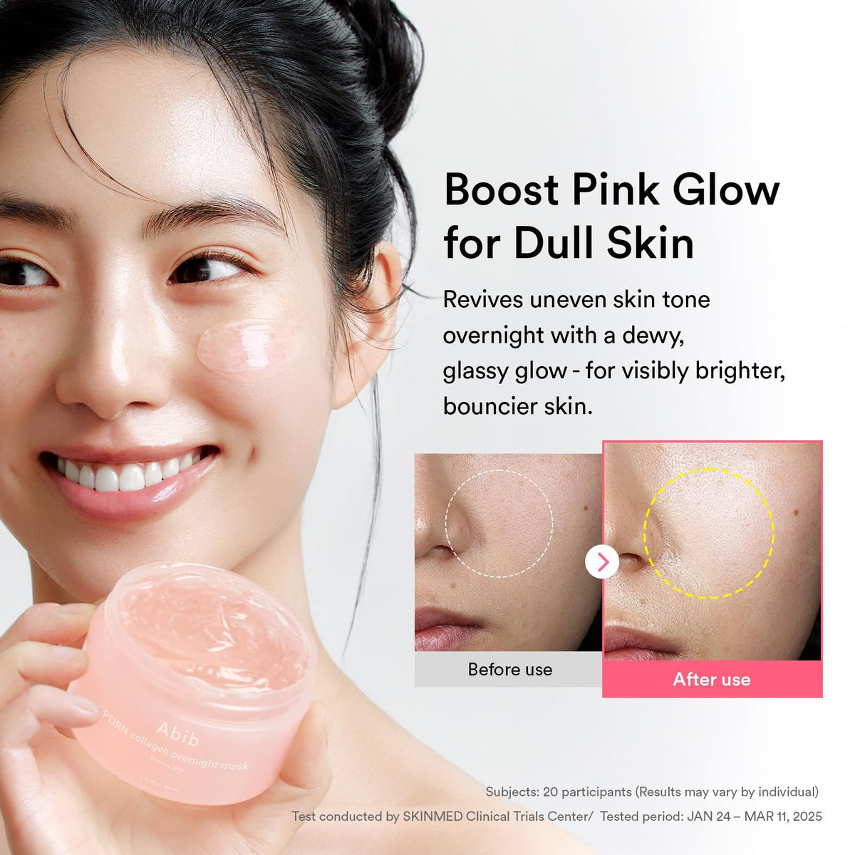 Abib close-up of elastic jelly texture highlighting plumping effect