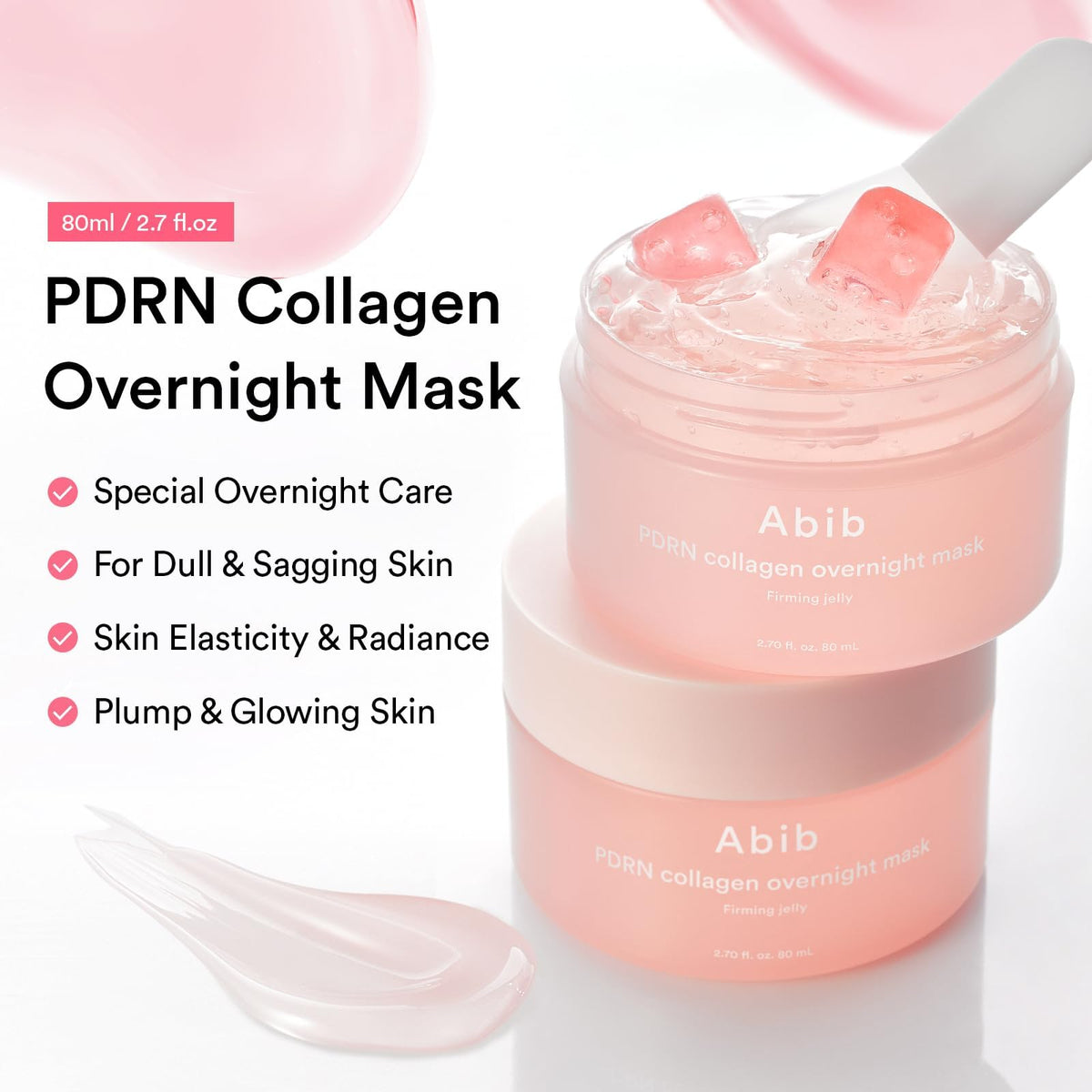 Abib open jar showing bouncy jelly texture for overnight hydration