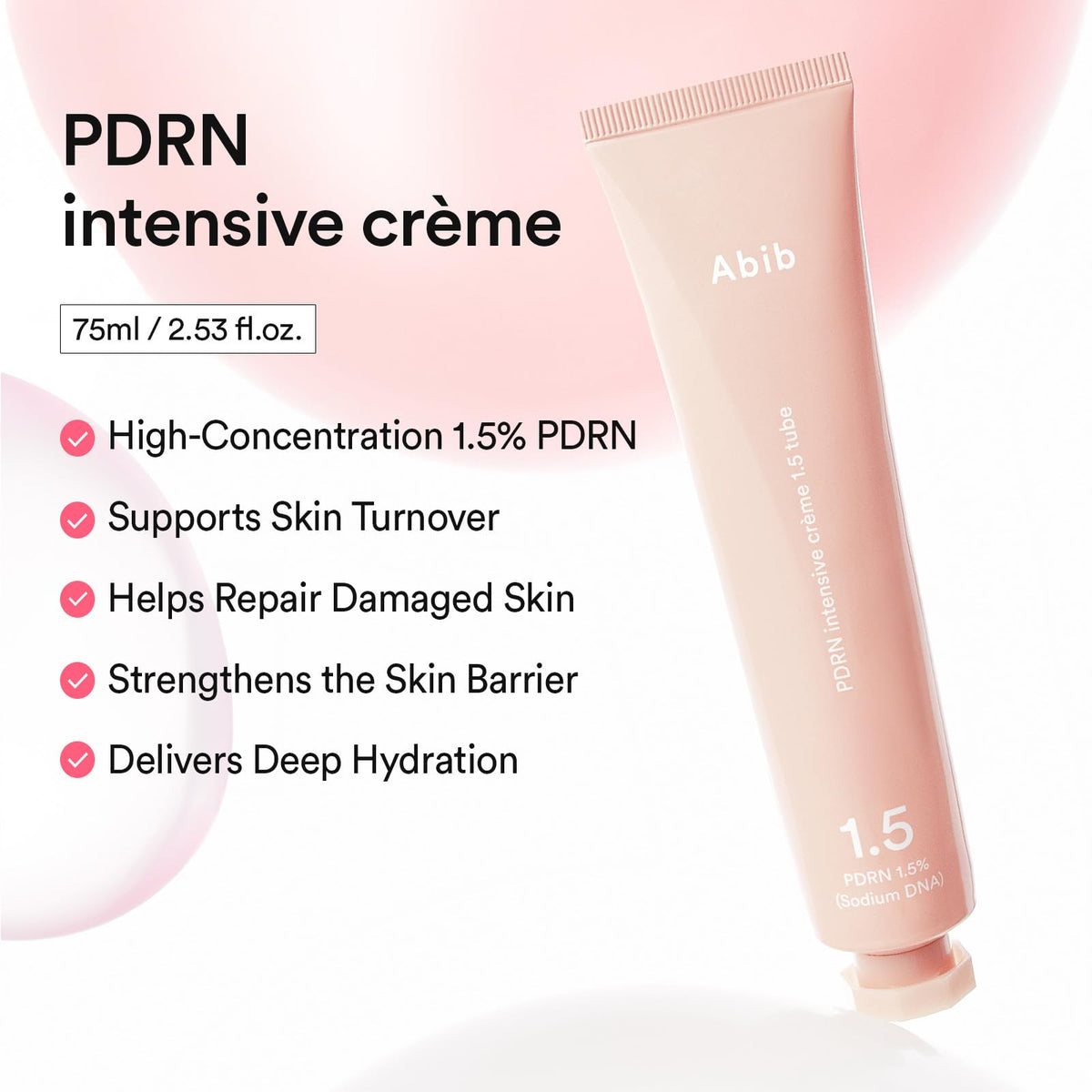 Abib close-up of PDRN concentrate vial indicating renewal-focused ingredient