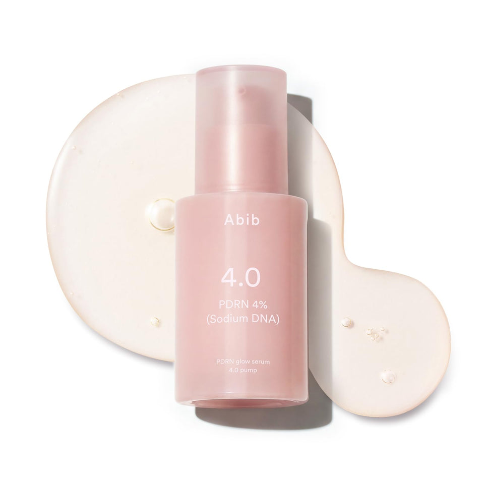 Abib front pump bottle showcasing sleek packaging and premium formula benefits
