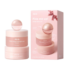 Abib front packaging of the Pink Me Up kit showing benefits and contents