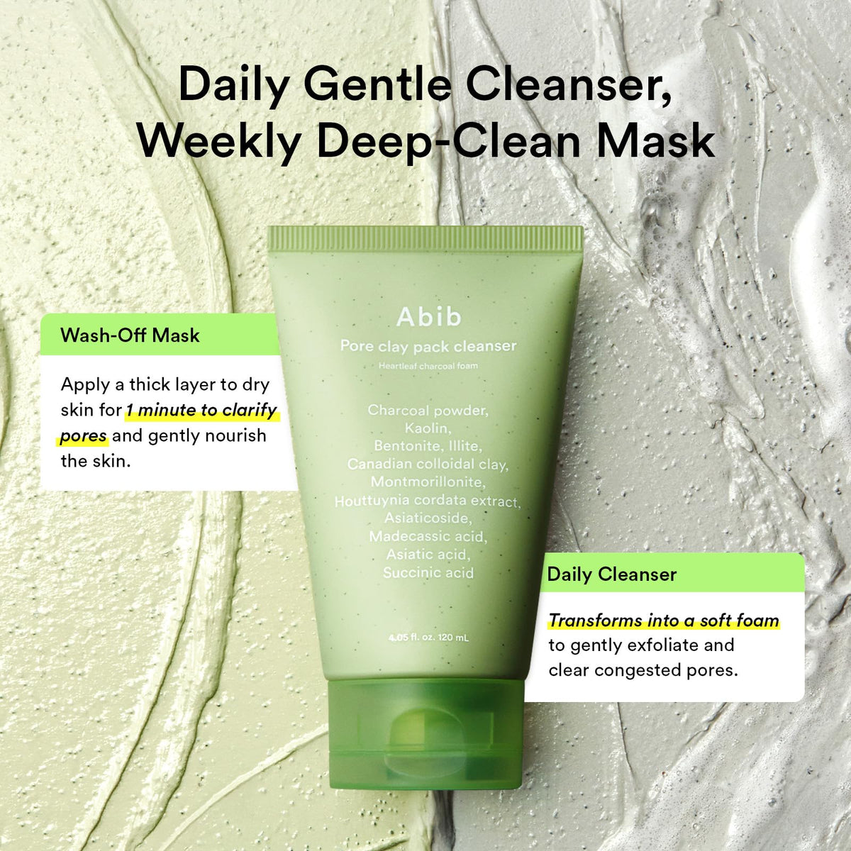 Abib mousse dispensed in hand illustrating easy application benefit