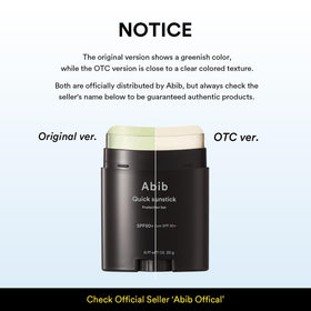 Abib sunstick used outdoors showing natural glow and sun protection benefit