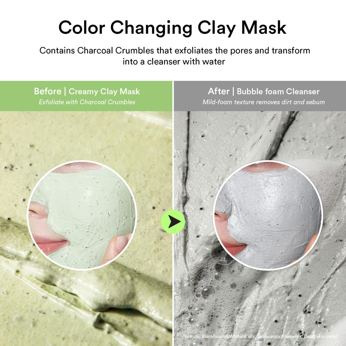 Abib tube beside clay powder highlighting oil-absorbing clay benefit