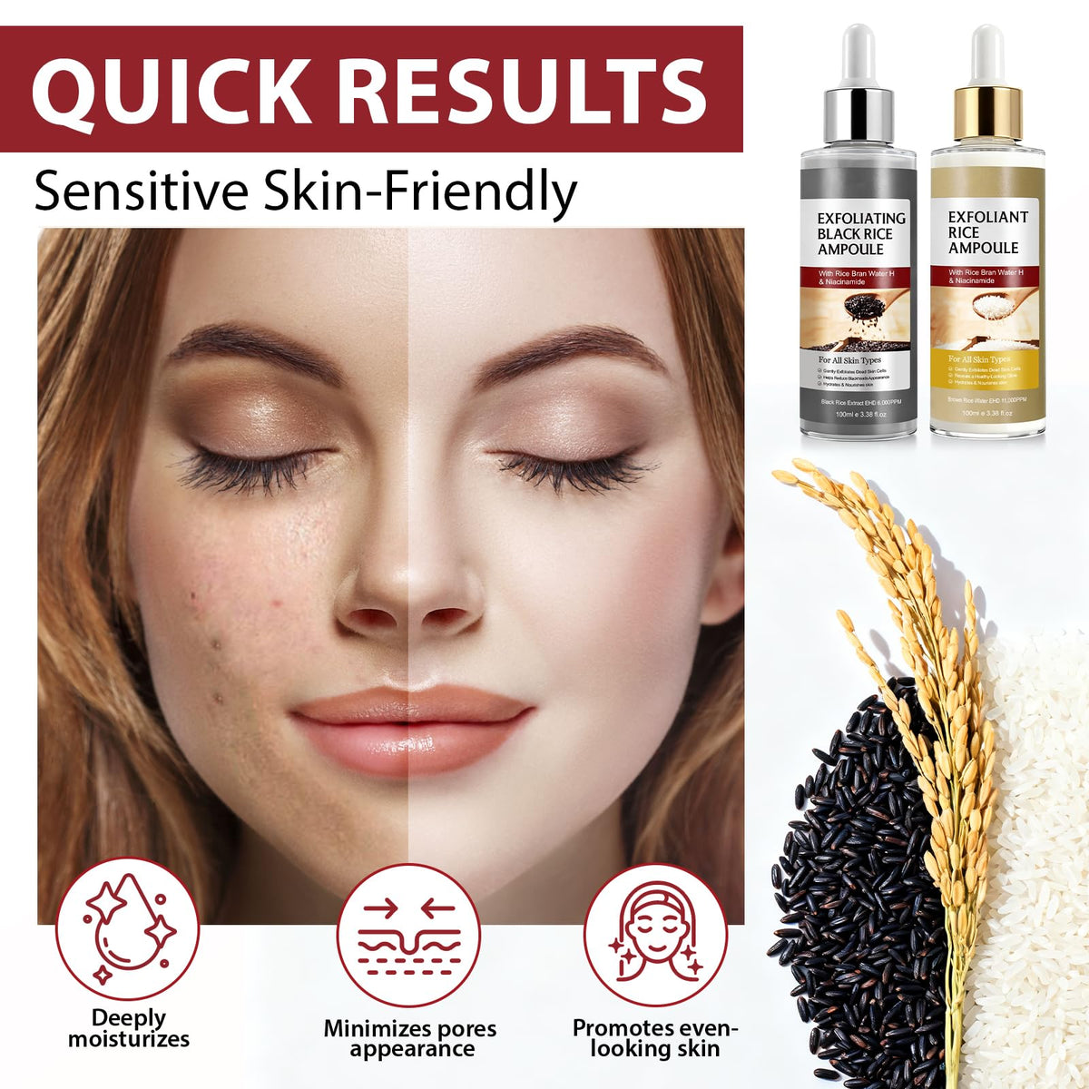 ABOUME using product on knee and elbow for body texture improvement