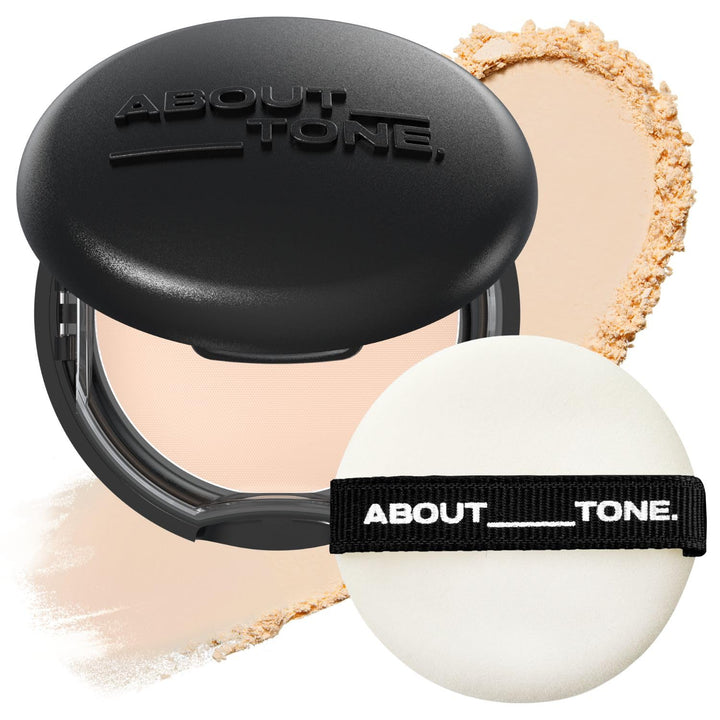 ABOUT TONE front packaging showing compact and brand for easy storage benefit