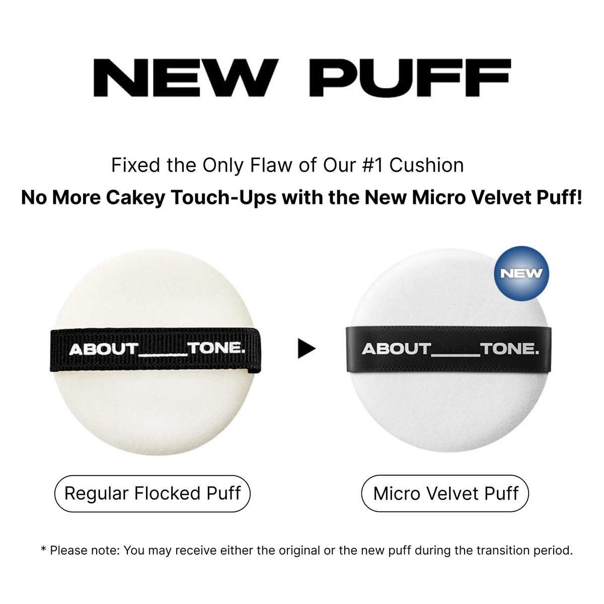 ABOUT TONE open compact with mirror and puff for quick on-the-go touch-ups benefit