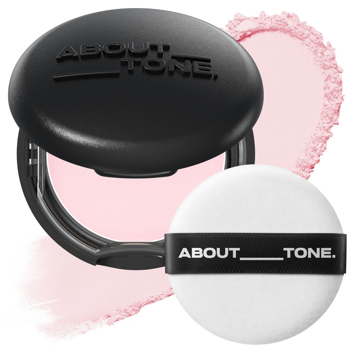 ABOUT TONE compact front view showing sleek packaging and portability benefit