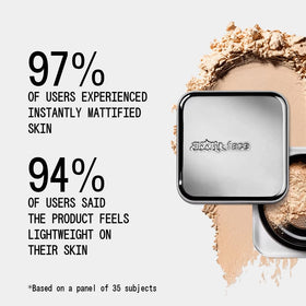 aboutface applying powder under eye to brighten and set concealer effectively