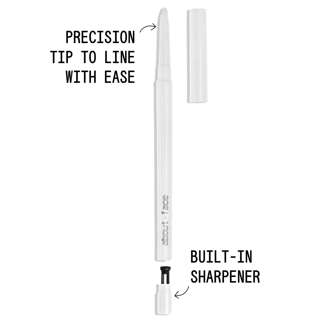 aboutface pencil used to create a clean winged eyeliner look benefit: precise definition