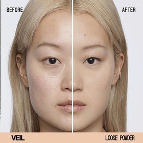 aboutface open jar with mesh sifter and plush puff highlighting mess-free application