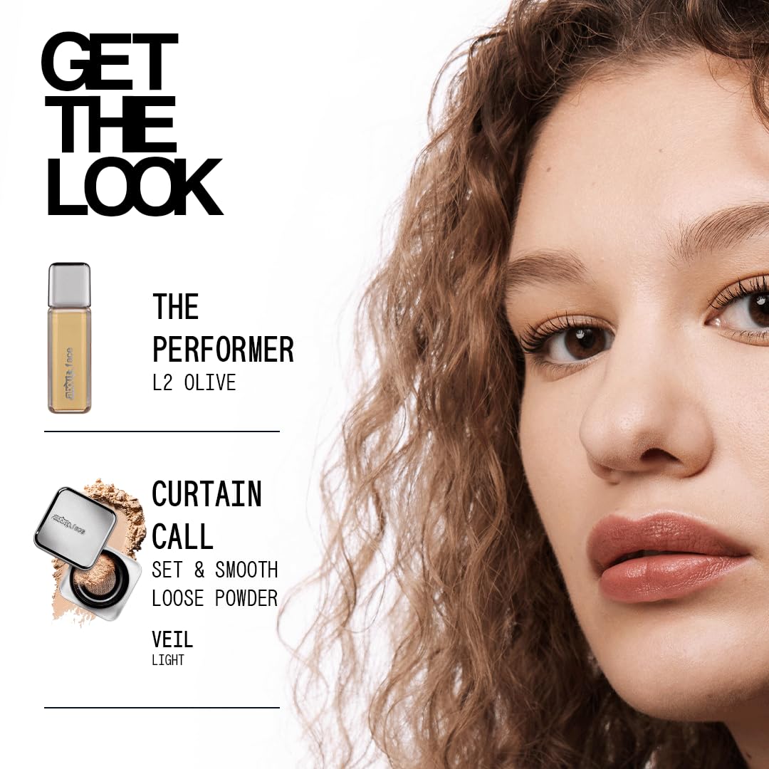 aboutface The Performer bottle beside a coin for scale showing travel-friendly size benefit