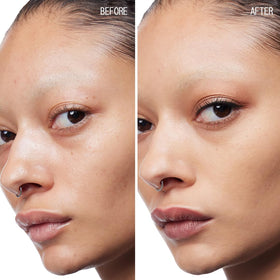 aboutface texture swatch on skin showing blendability and hydrating finish