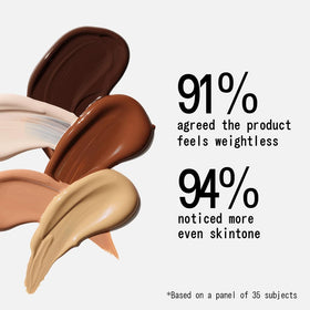 aboutface swatches on arm comparing tones and demonstrating buildable coverage