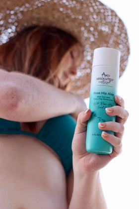 Absolutely Natural used at beach to show outdoor soothing and glow