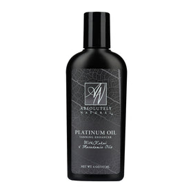 Absolutely Natural front bottle view showing 6oz spa-quality tanning oil benefit