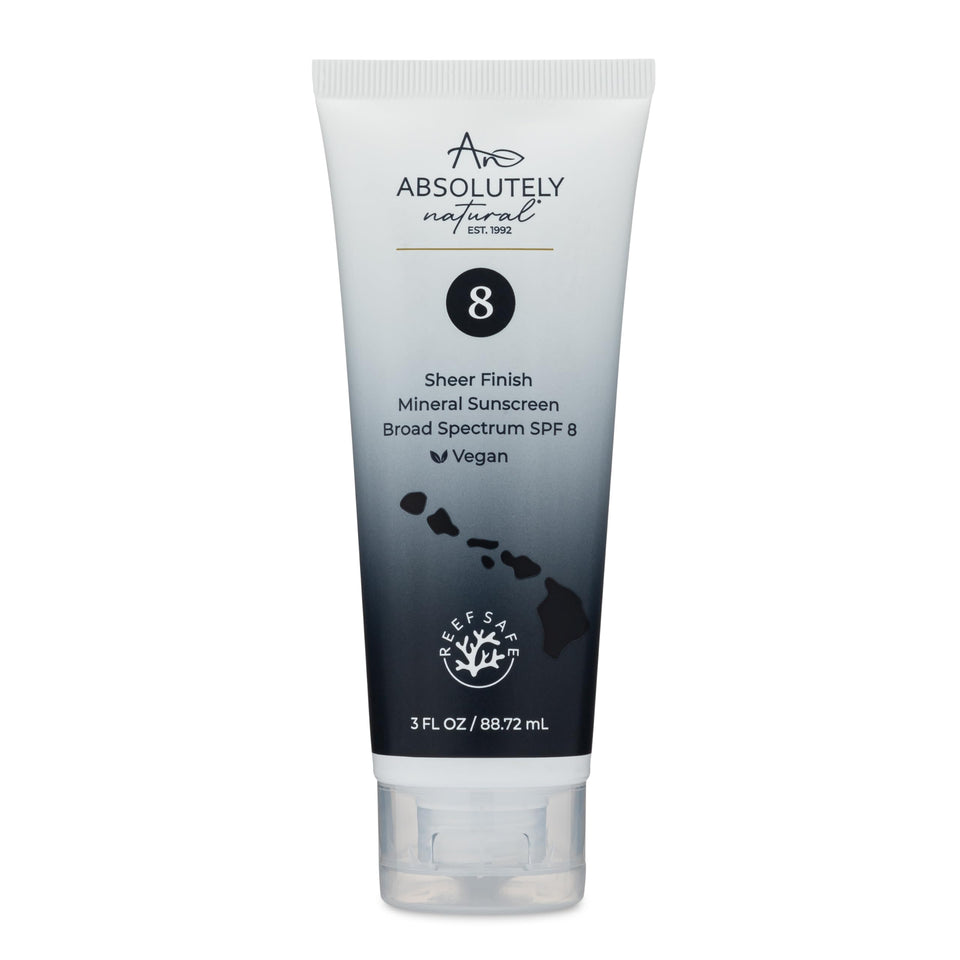 Absolutely Natural front tube showing label and size for easy identification and travel convenience