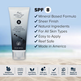 Absolutely Natural opened cap with lotion texture visible demonstrating lightweight, non-greasy finish