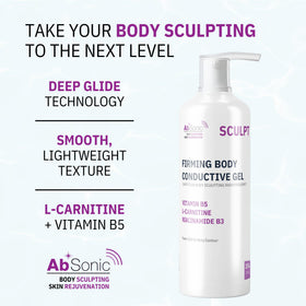 Absonic gel wiped clean from skin showing no sticky residue