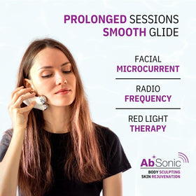 Absonic gel texture on hand demonstrates smooth glide and non-sticky finish