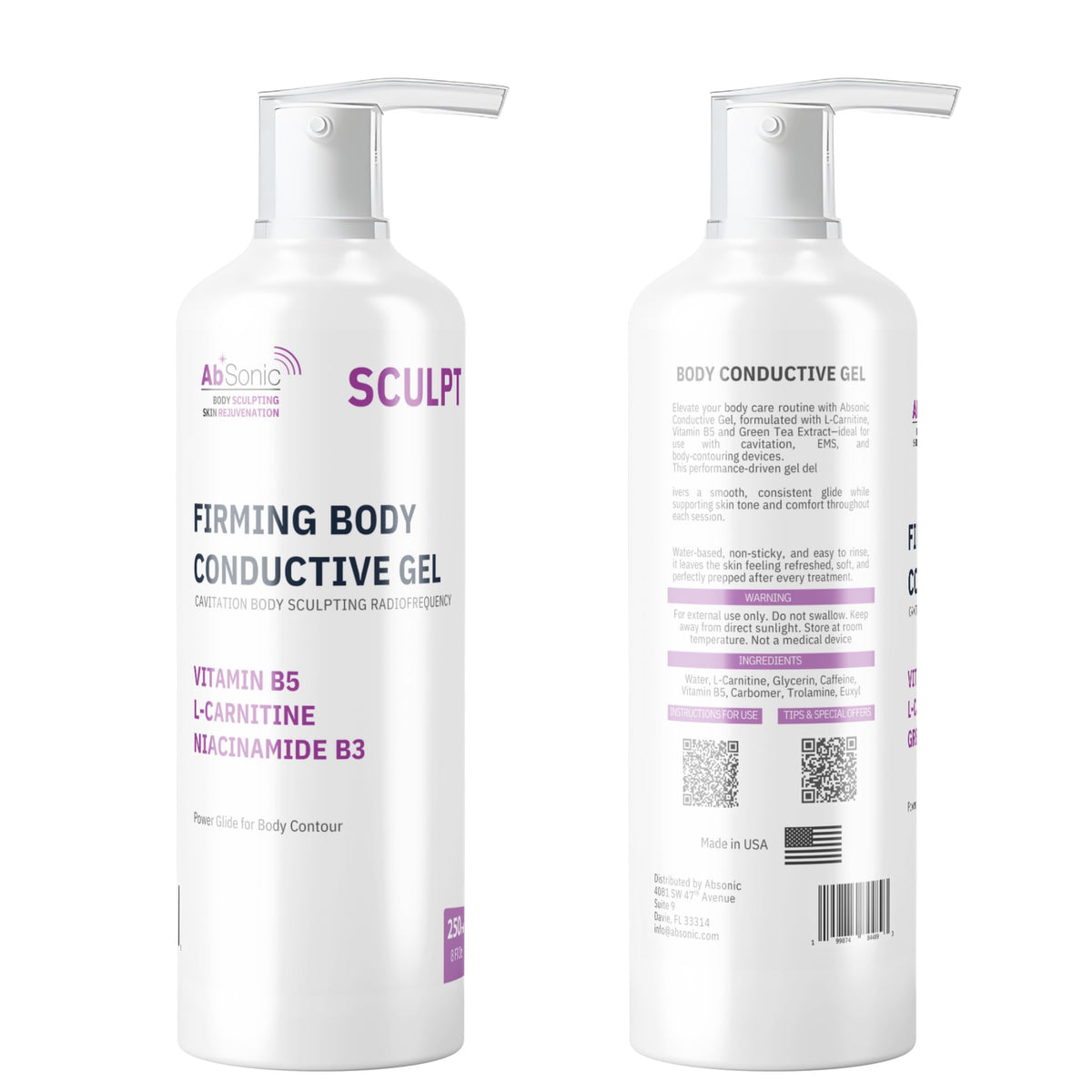 Absonic bottle in a treatment room conveying professional use