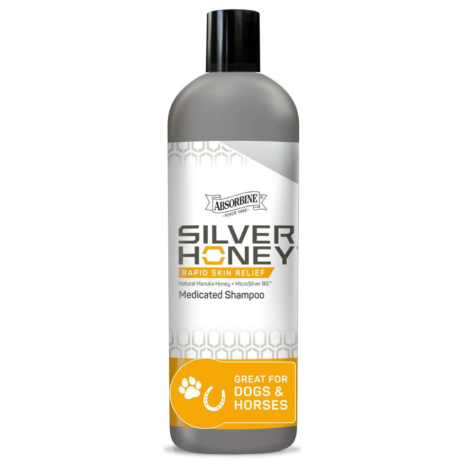 Absorbine bottle front packaging showing product name and size, clear identification benefit