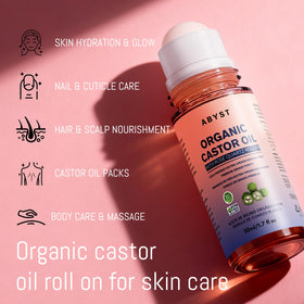 abyst packaging label detail showing organic cold-pressed purity information