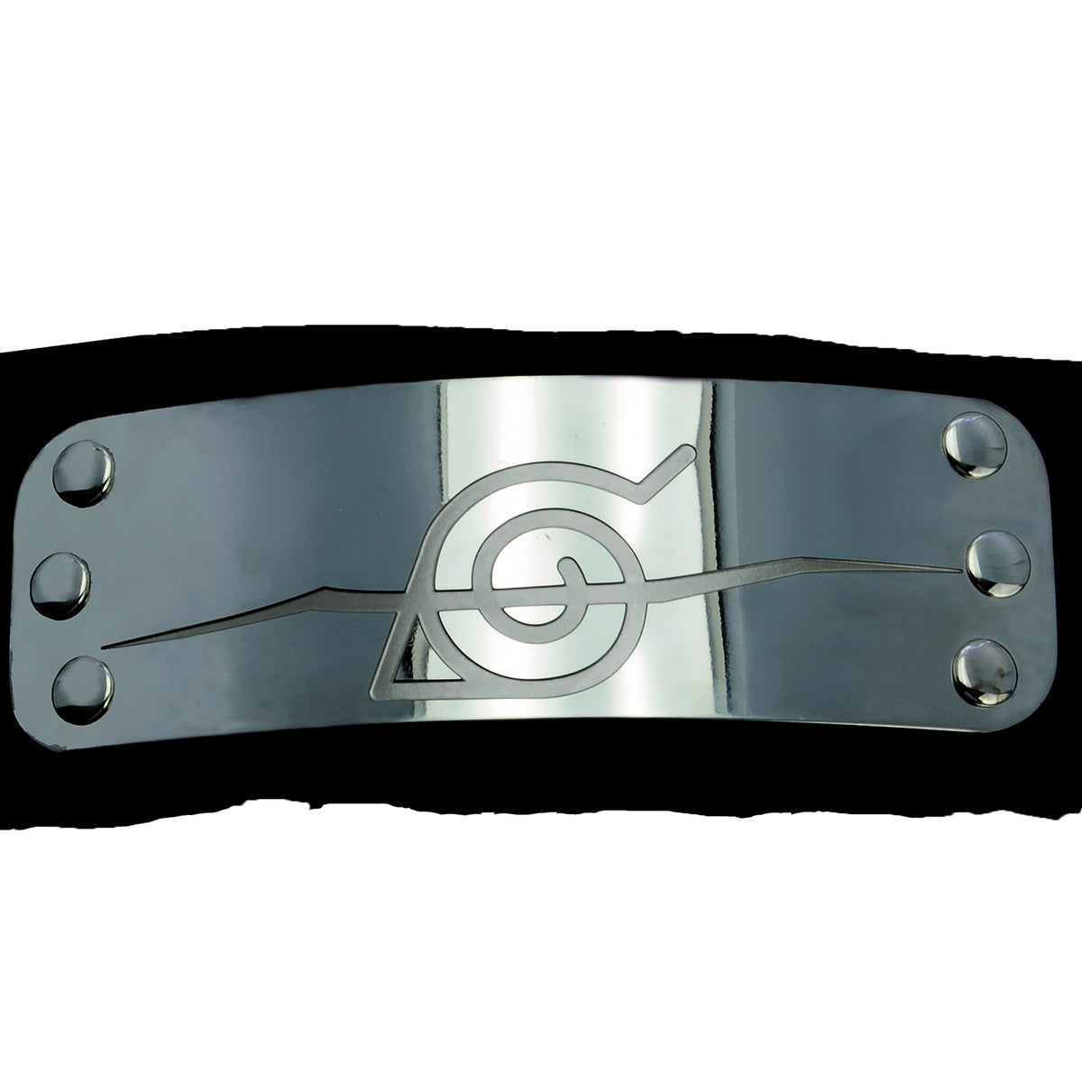 ABYSTYLE close-up of metal-effect plate highlighting etched village symbol and detail