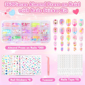 Acejoz arrangement of six nail sticker sheets showing playful patterns for customization