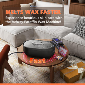 Achzzy dark gray paraffin warmer in bathroom setting conveying home spa vibe