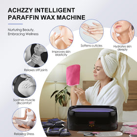 Achzzy hands dipped into paraffin bath illustrating deep moisturizing treatment