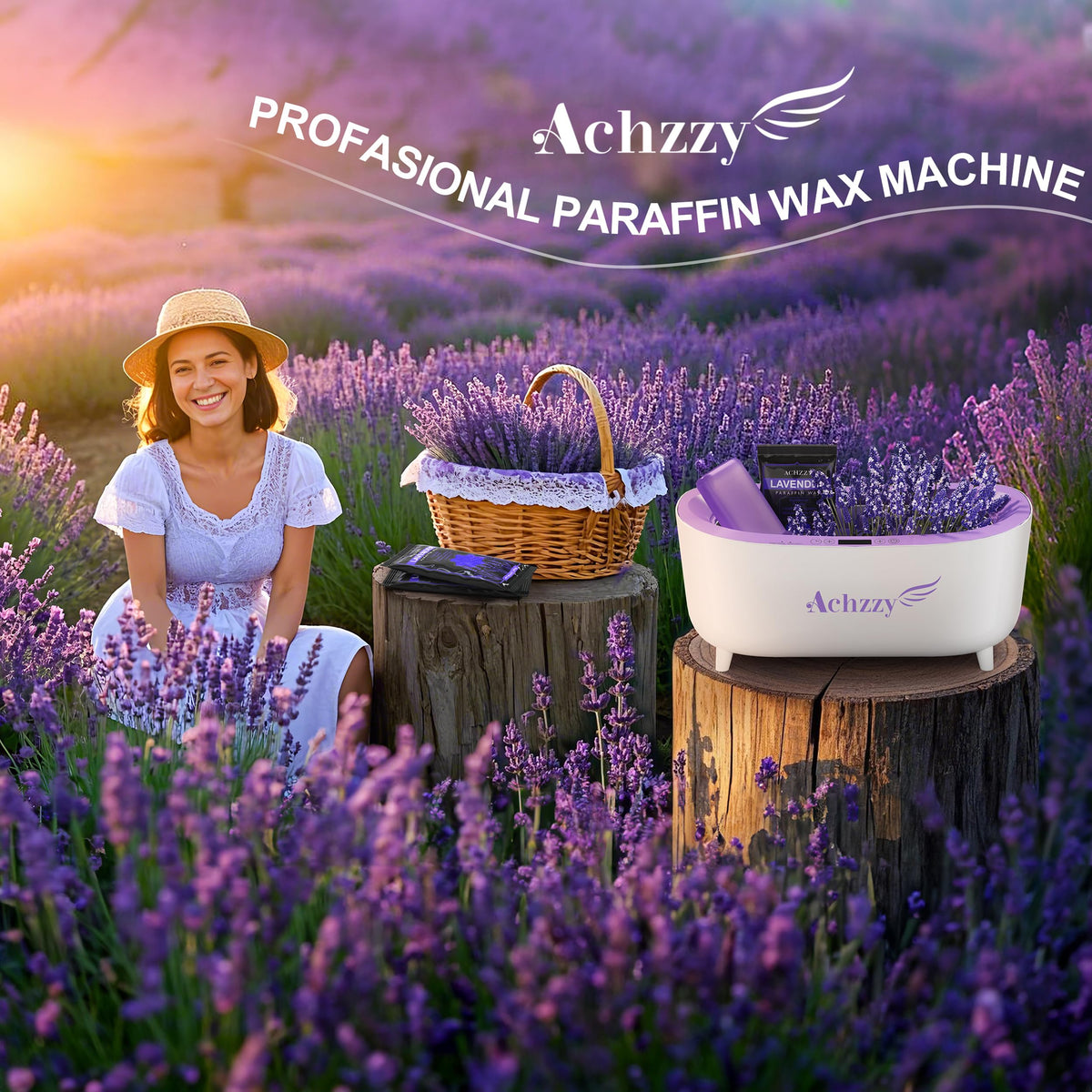 Achzzy machine in salon setting showing professional-ready presentation
