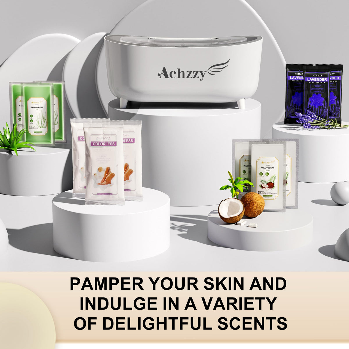 Achzzy lifestyle spa setting showing professional look and relaxing ambiance benefit