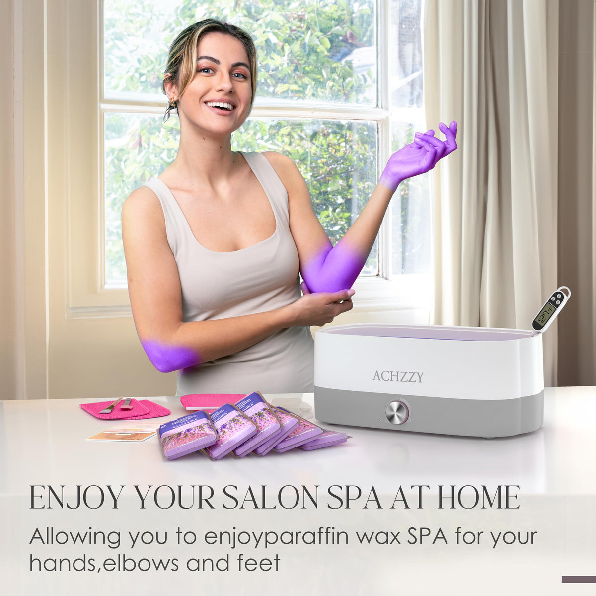 Achzzy paraffin bath open to display full 4000ml capacity and user-friendly opening