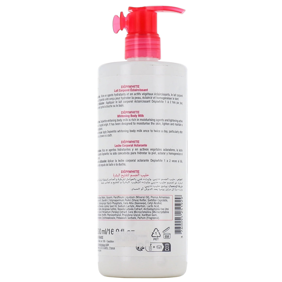 ACM Dépiwhite applied to forearm in lifestyle scene showing smoother, even-looking skin